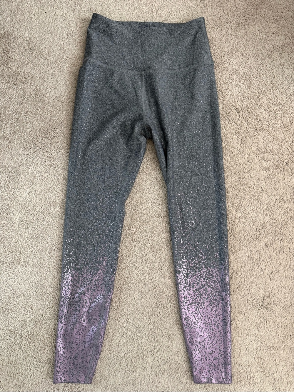 Beyond Yoga Glitter Ombre Leggings - Black to Purple